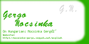 gergo mocsinka business card